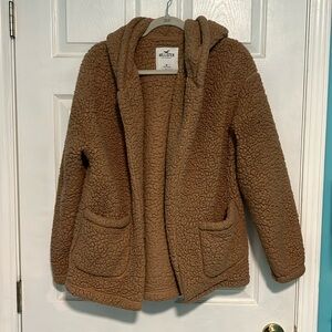 Hollister Sherpa Open Front Hoodie with pockets